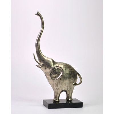 Elephant Stylized Antique Silver 