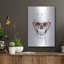 Trinx «Skull With Red Glasses» par Balazs Solti, art mural en métal-1725167157