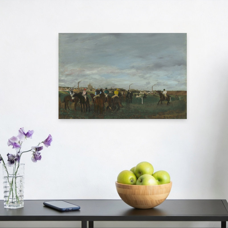 Les Courses, 1871-1872 - Estampe murale contemporaine abstraite impressionniste représentant un cheval, H 12 po x l 18 po