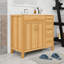 Meuble-lavabo avec lavabo en céramique, 3 tiroirs, portes à fermeture en douceur et tablette réglable
