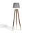 Cascade Grey / Walnut Drum Shade Floor Lamp