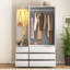 Armoire en bois avec 2 portes et 6 tiroirs-1572475783