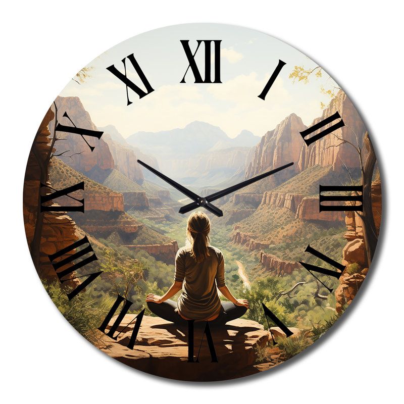Yoga dans la nature - Horloge murale de yoga, Grand
