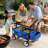 Collapsible Outdoor Utility Wagon With Drink Holders And Adjustable Handle