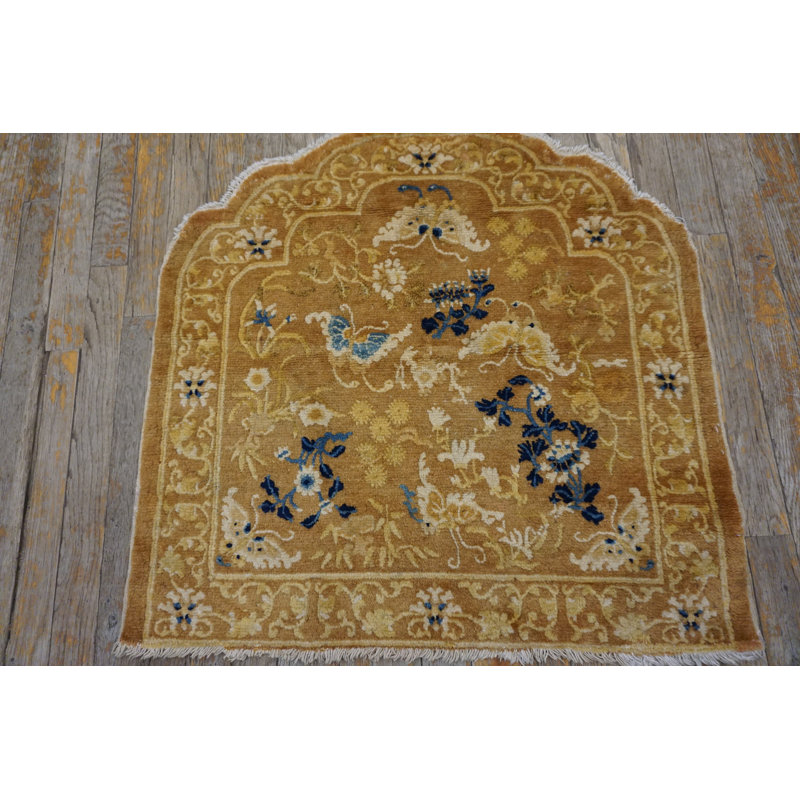 Handmade Wool Animal Print and Floral Area Rug