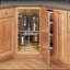 Rev-A-Shelf 32 "Lazy Susan en forme de D pour armoire d'angle à deux niveaux, acier