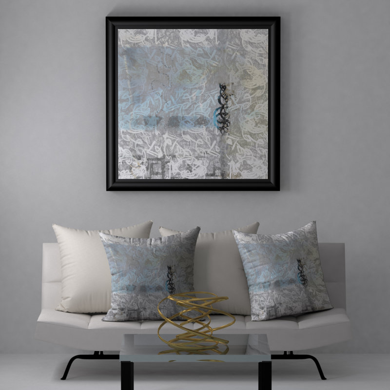 Abstract Reversible Throw Pillow, 18" x 18"