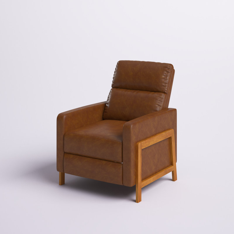 Fauteuil inclinable rembourré Antwine, noir, Selle