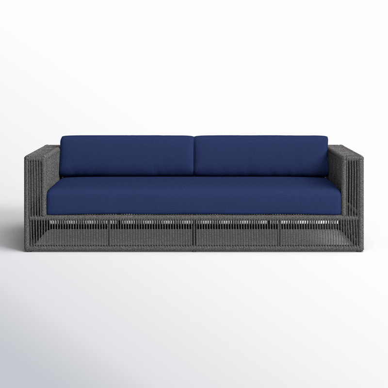 91.50'' Wide Straight Patio Sofa with Sunbrella® Cushions, Echo Midnight Sunbrella®