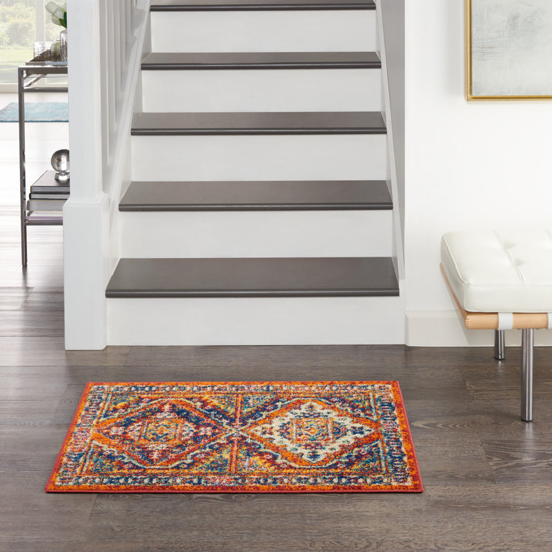 Tapis oriental traditionnel orange Lakenya, Rectangle 2 pi x 3 pi