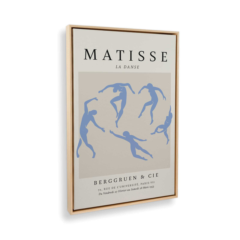 Affiche La Danse en bleu Matisse, H 48,75 po x l 32,75 po, Érable américain