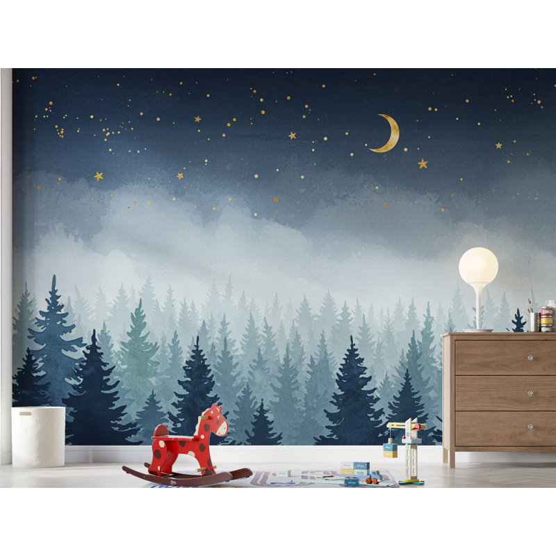 Dreamy Night Forest, 100 po x 145 po, Peler et coller
