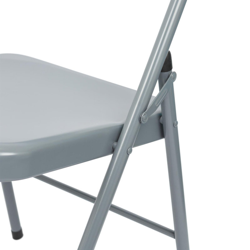 Harbour Housewares Metal  Folding Chair, Matte Grey