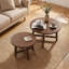 Ensemble de 2 tables basses gigognes rondes, tables d'appoint modernes, tables de bout empilables en forme de X pour le salon, la chambre à coucher et le balcon-1527436566