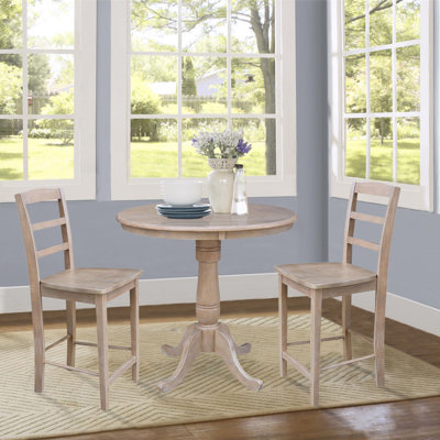 3 - Piece Counter Height Solid Wood Dining Set