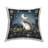 Hedgehog Under Forest Moon Decorative Printed Throw Pillow by The Dutch Lady