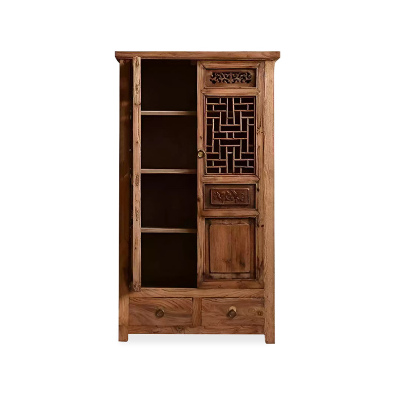 Vaisselier moderne en bois massif brun