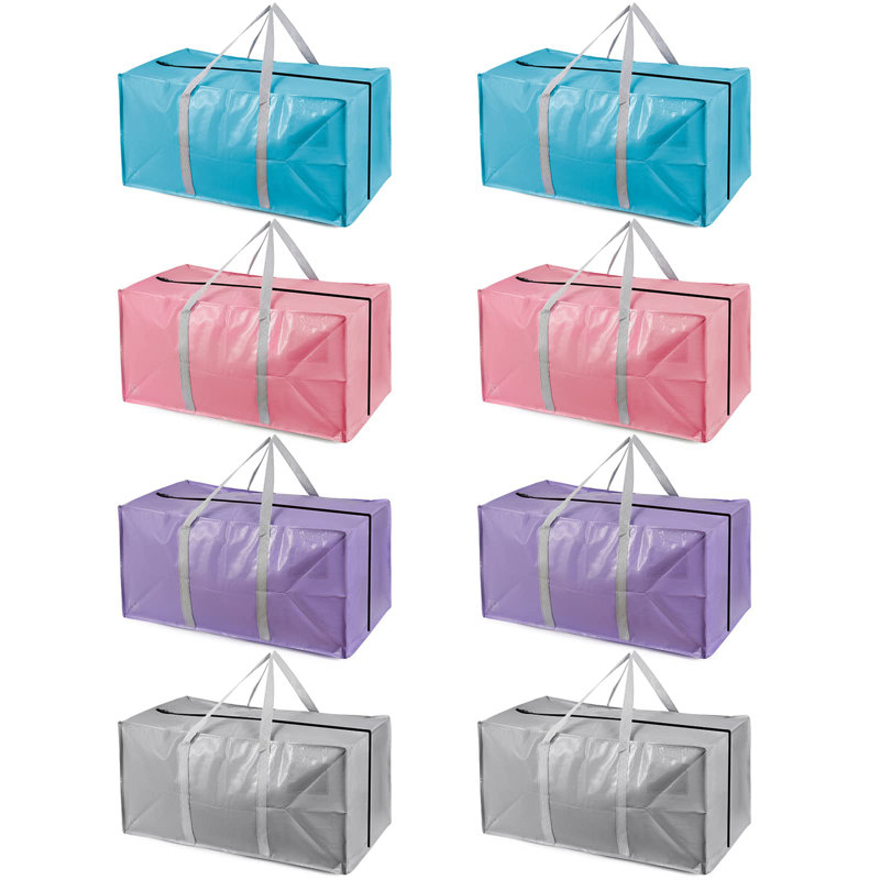 Ensemble de cubes en plastique très grand et très résistant, Bleu / rose / mauve / gris