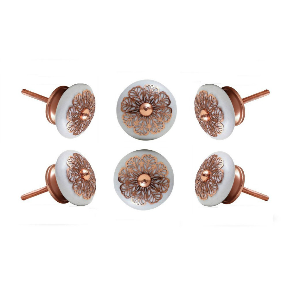 Filigree Delilah Oversized 1 5/8" Diameter Mushroom Knob Multipack (Set of 6) Trinca-Ferro