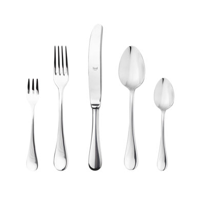 Ensemble de couverts Brescia avec fourchettes à gâteaux - 30 pièces - Acier inoxydable