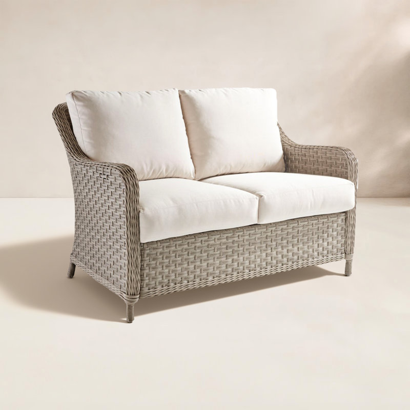 Sky 52" Sunbrella® Patio Loveseat, Cast Oasis Sunbrella® Plainweave