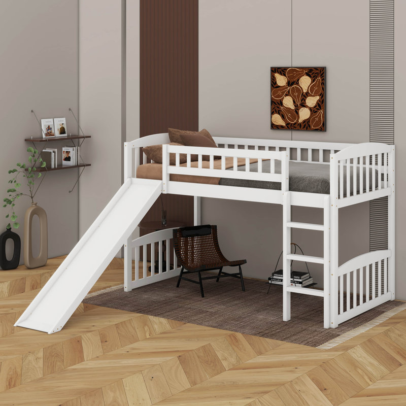 Lit mezzanine simple avec glissade