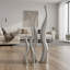 Roarke (ensemble de 2) grands vases modernes argentés ondulés-1469240265