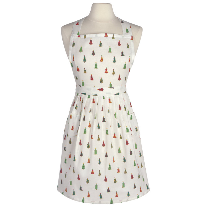 Christmas Striped Cotton Bib Apron