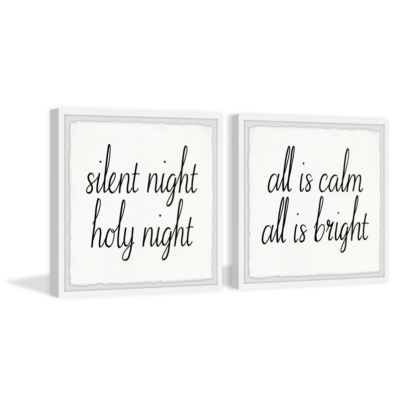 Cozy Diptych de la nuit de Noël, H 12 po x l 12 po x P 1,5 po