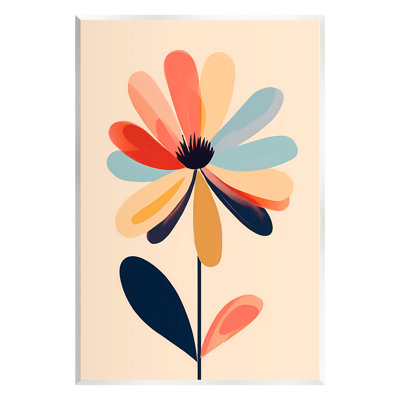 Alternating Petals Flower Wall Plaque Art by Walker Noble