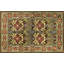 Tapis oriental en laine touffeté chocolat / rouge / jaune Stacey-17940773