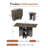 5-Piece Wood Top Folding Extendable Dining Table Set