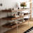 Modern 3 Tier Stainless Steel Storage Shelf With Reversible Compartments Open Display Rack For Living Room Or Office