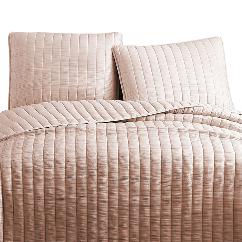 Ensemble de couvre-lit en microfibre 3 pièces , Édredon grande + 2 pièces supplémentaires, Rose