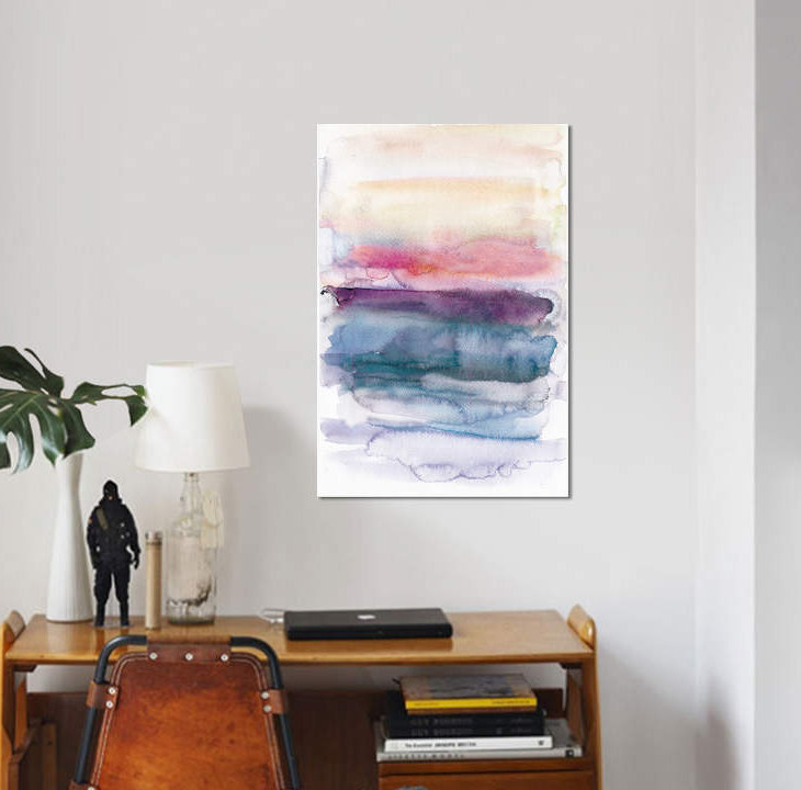 «Sunset Abstract», reproduction sur toile, H 12 po x l 8 po x P 0,75 po, Pas de tapis, Toile tendue
