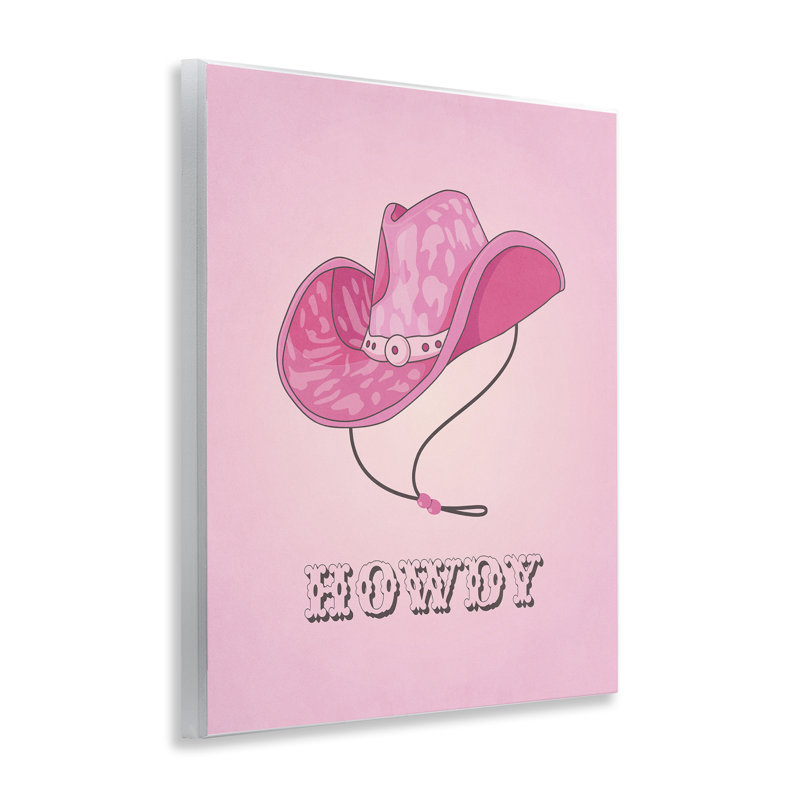 Art mural "Howdy Pink Cowgirl Hat" par Nataly White