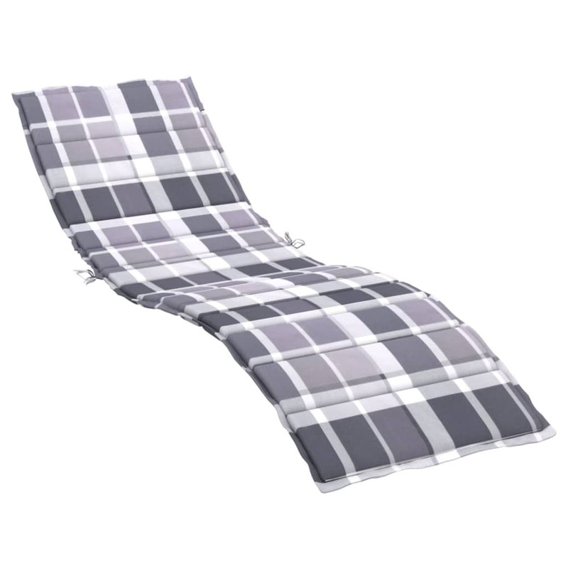 Outdoor Seat / Back Cushion, Red Checked, 19.7" W x 78.7" D x 1.2" H