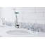 Meuble-lavabo ovale en pierre avec robinet et trop-plein 72 po. -674704320