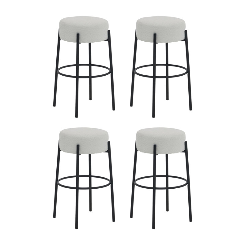Tabouret de bar Kynlee, 4, Ivoire ivoire, Tabouret de bar (siège d'une hauteur de 30 po)