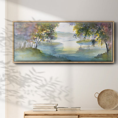Meandering Lake I- Framed Canvas