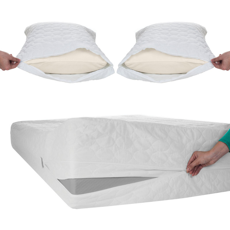Housse de protection imperméable pour matelas avec fermeture à glissière Dorcaster Alwyn