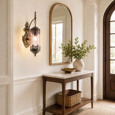 Rustic Gothic-Style Glass Wall Sconces