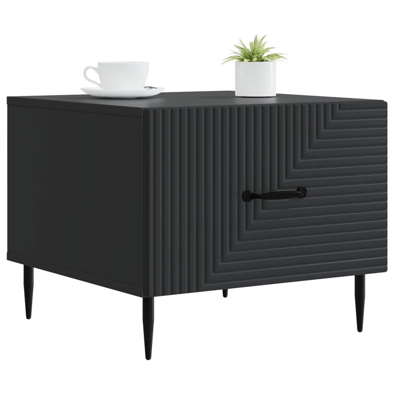 Coffee Table with Storage, 40cm H x 50cm L x 49cm W, Black