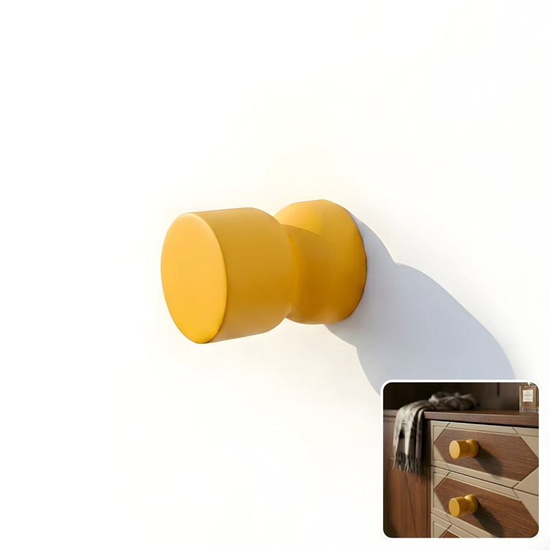ROUS Harwdare Mid-Century Modern Hourglass Knob, Sunflower (Yellow)