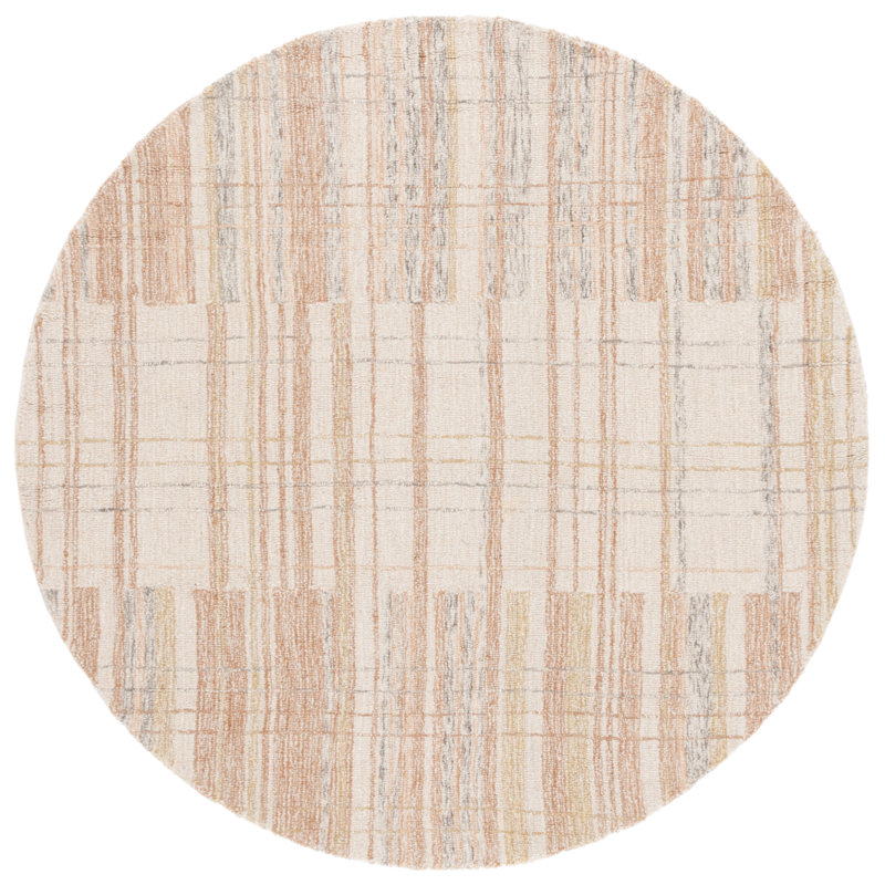 Metro Hand Tufted Performance Abstract Rug, Round 6'