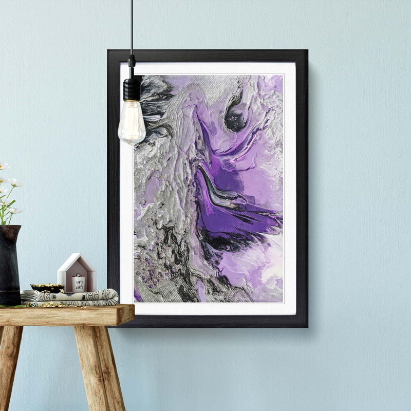 For an Angel in Abstract - Picture Frame Graphic Art Print, 36cm H x 27cm W x 2cm D, Black Framed