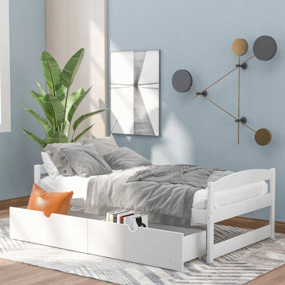 Lit plateforme simple avec deux tiroirs
