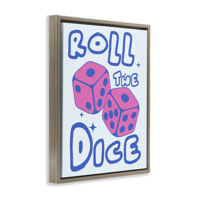 «Roll The Dice», art mural encadré sur toile flottante, par House of Lulu