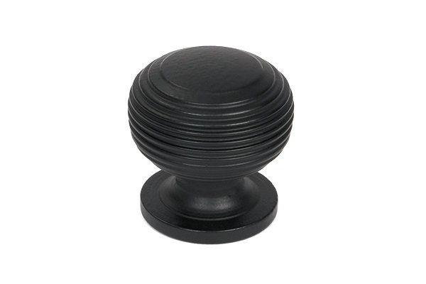 Beehive Cabinet Knob, 1.18" Knob Diameter, Matt Black