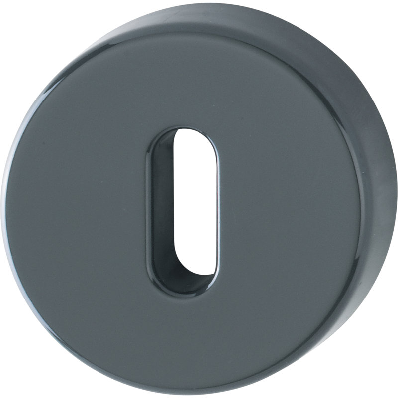 Amaure Brescia Lever Key Escutcheon (Pair), Dark Grey